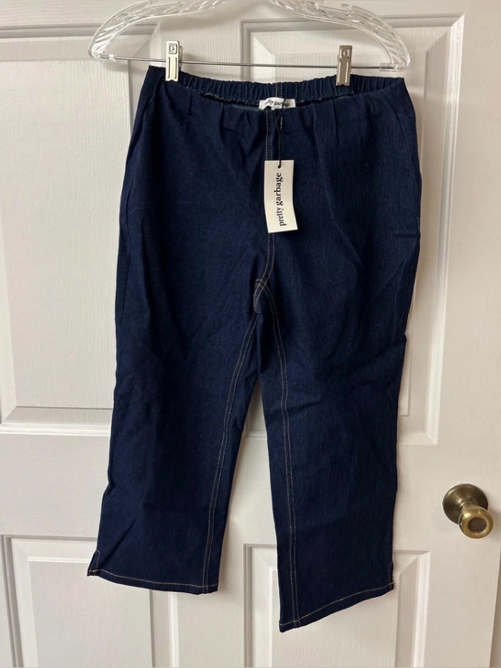 Pretty Garbage Women's Dark Navy Pull-On Jeans